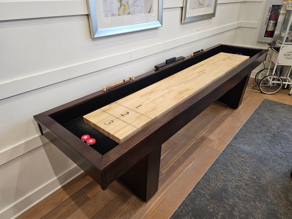 olhausen york shuffleboard table 9' espresso