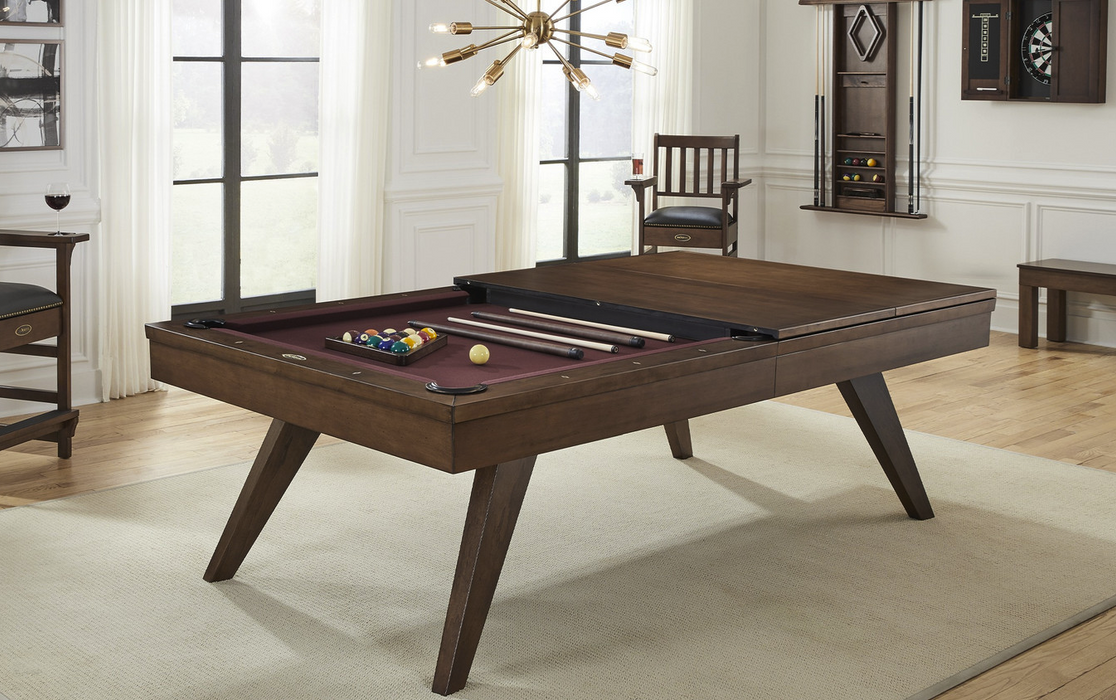 oslo pool table whiskey finish with dining top