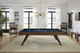 oslo pool table whiskey finish side view stock