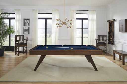 oslo pool table whiskey finish side view stock