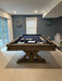 otis pool table weathered grey finish end