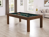 penelope pool table wiskey finish green fabric stock