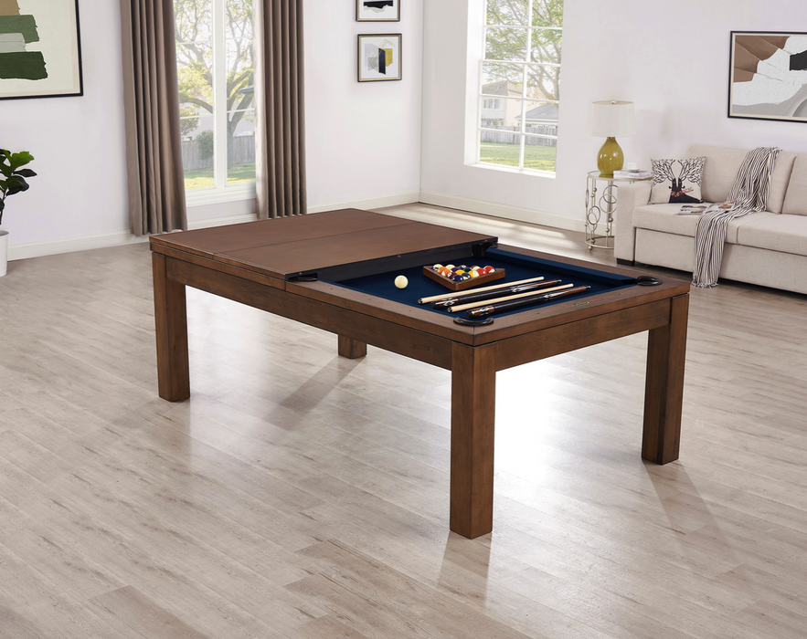 penelope pool table wiskey finish dining top