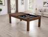 penelope pool table wiskey finish dining top