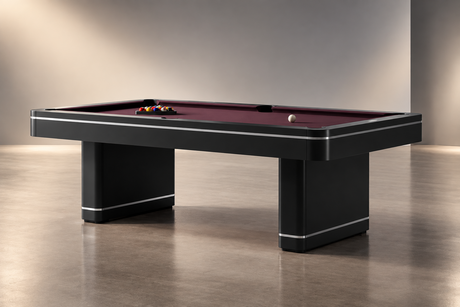 Plank and Hide Deco 8' Pool Table Black rendering
