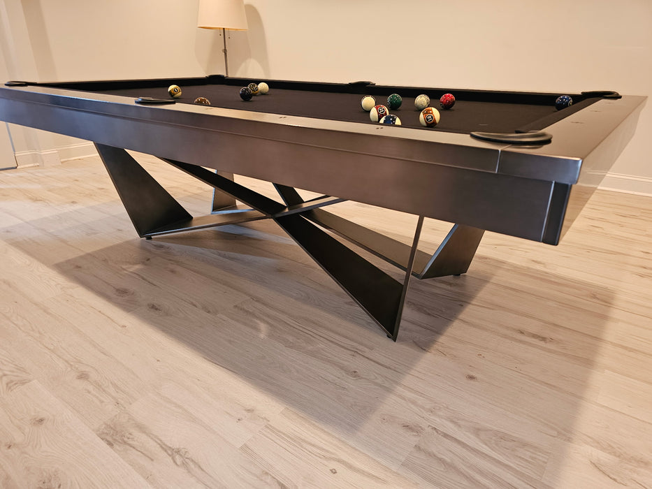 plank and hide essex pool table room side view