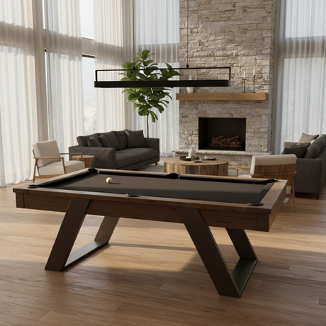 Plank and Hide Modesto Pool Table room rendering