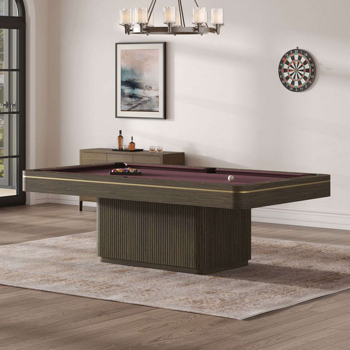 plank and hide dali pool table room