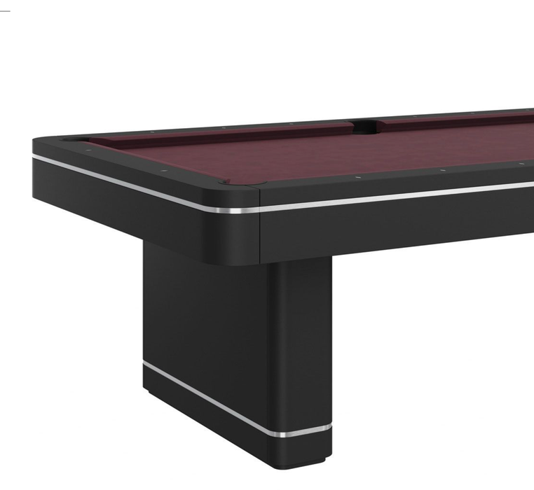 plank and hide deco pool table black leg detail