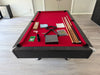 Presidential black diamond 8' pool table red cloth end view