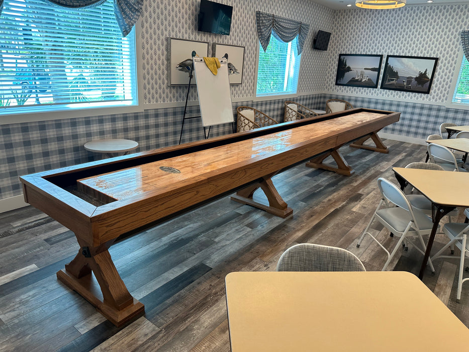 tustin shuffleboard american oak 22' side