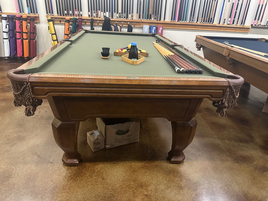used Brunswick Madison Pro 8' pool table end view