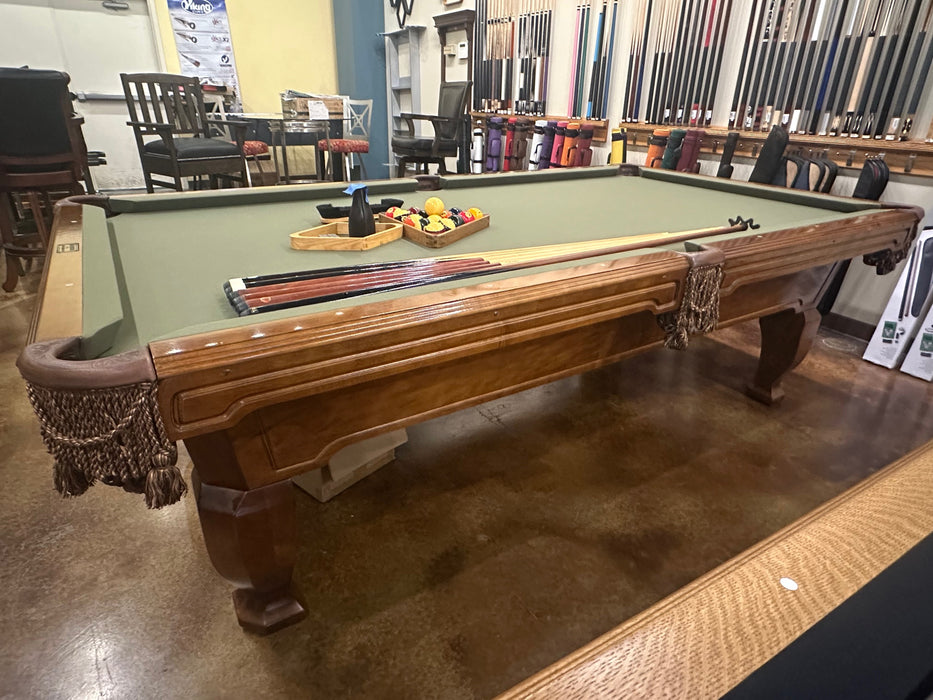 used Brunswick Madison Pro 8' pool table side view