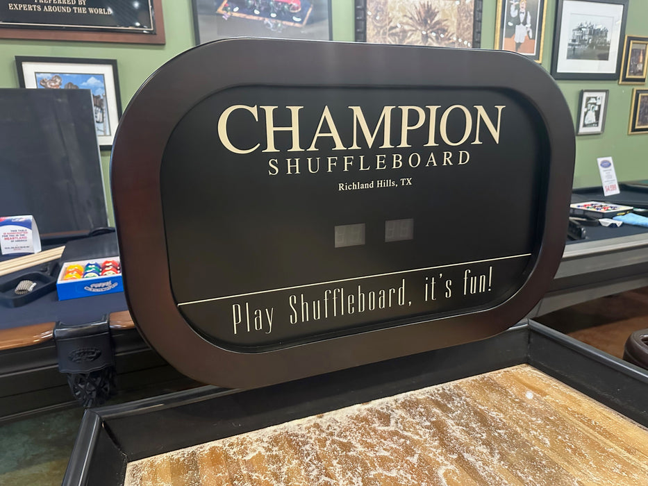 used champion shuffleboard bank shot 7' scorer