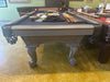 used Olhausen Blackhawk pool table 8' fossil grey end