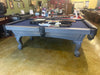used Olhausen Blackhawk pool table 8' fossil grey side