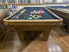 used connelly redington 8' oak pool table  end view