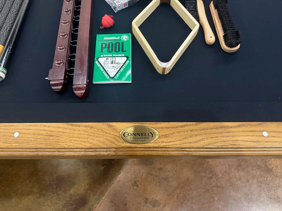 used connelly redington 8' oak pool table logo
