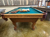 used olhausen classic oak 8' pool table end