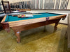 used olhausen classic oak 8' pool table side