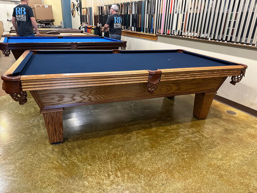 used olhausen classic pro 8' pool table oak side
