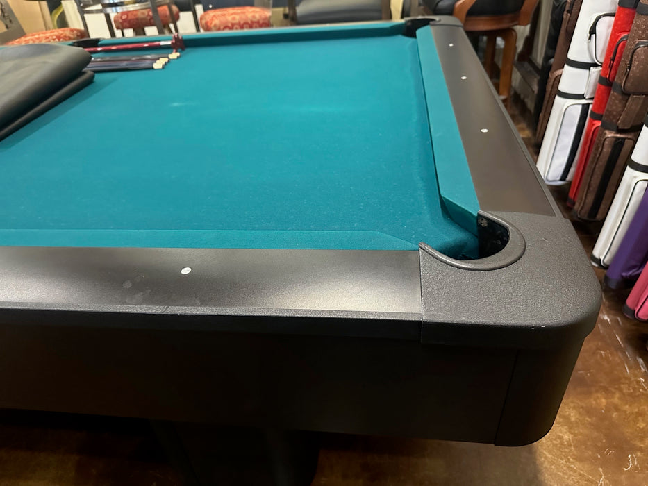  used olhausen grand champion 9' pool table corner detail