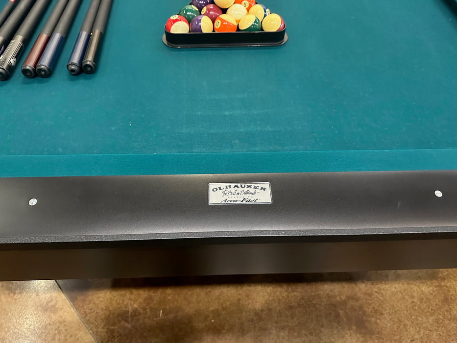  used olhausen grand champion 9' pool table logo