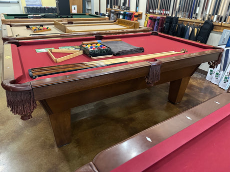 Used Olhausen Sheraton 7' pool table side view