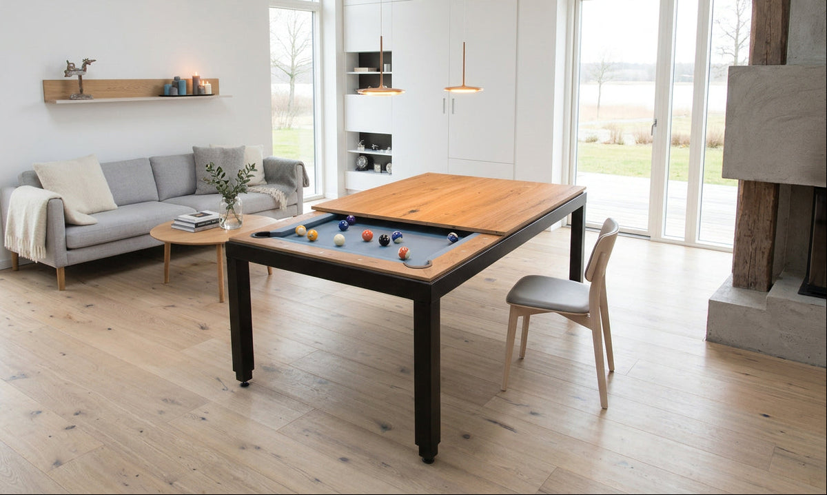 aramith vintage fusion dining pool table room rendering