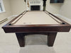 brunswick winfield espresso pool table khaki cloth end view