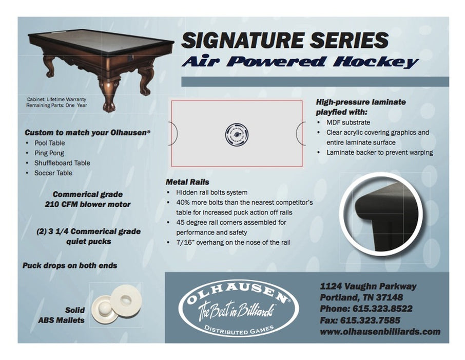 Olhausen Signature Air Hockey Table