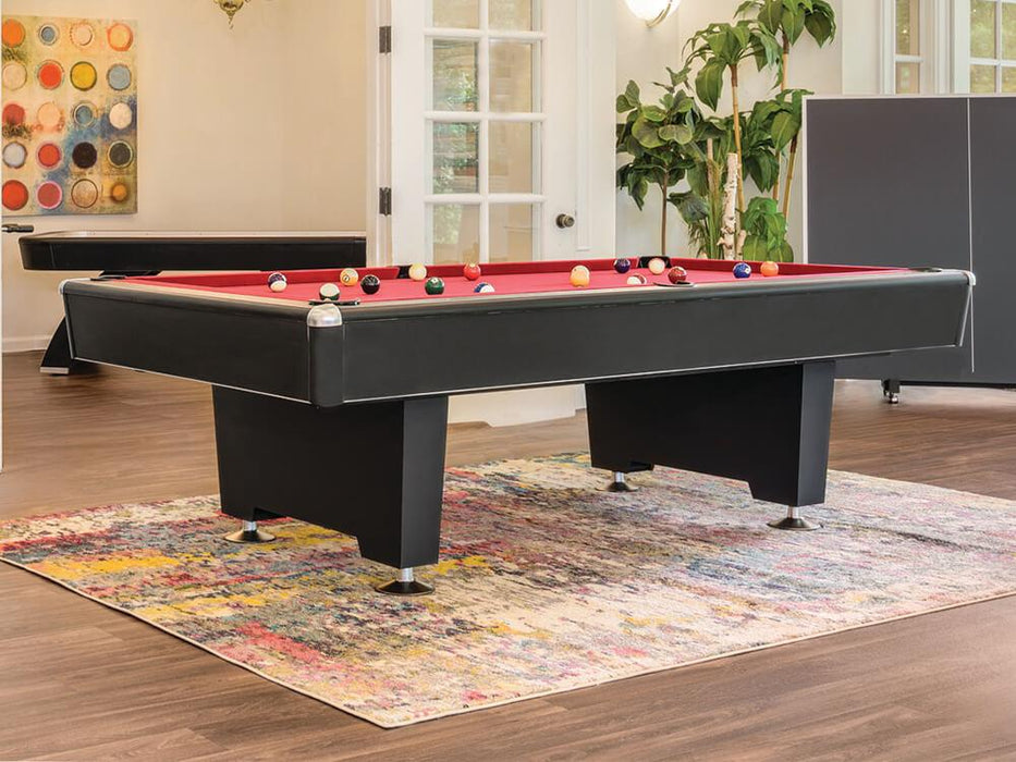 Presidential black diamond pool table room setting