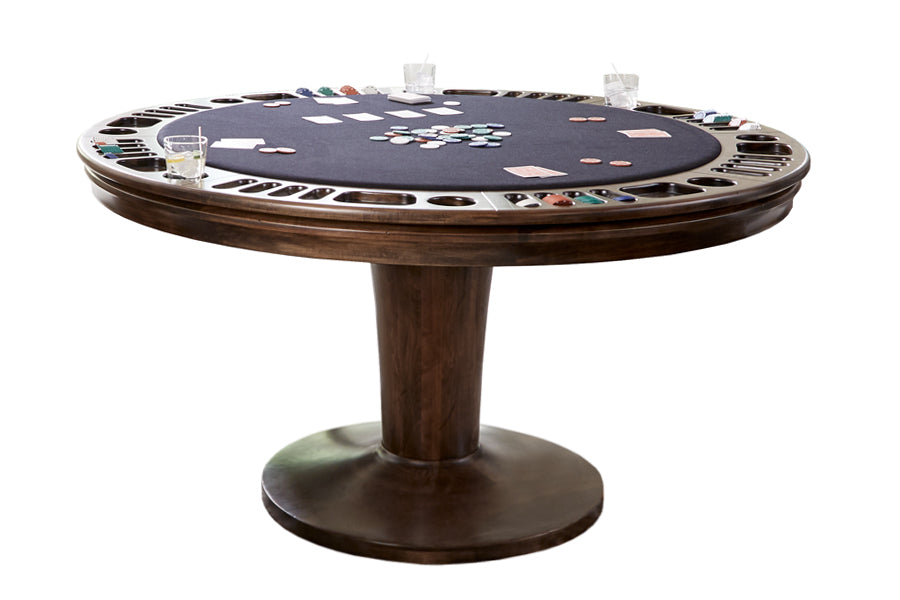 california house davenport poker table umber maple