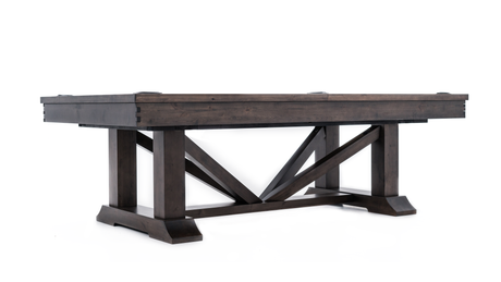 plank and hide lucas pool table side view