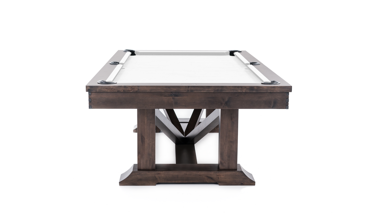plank and hide lucas pool table end