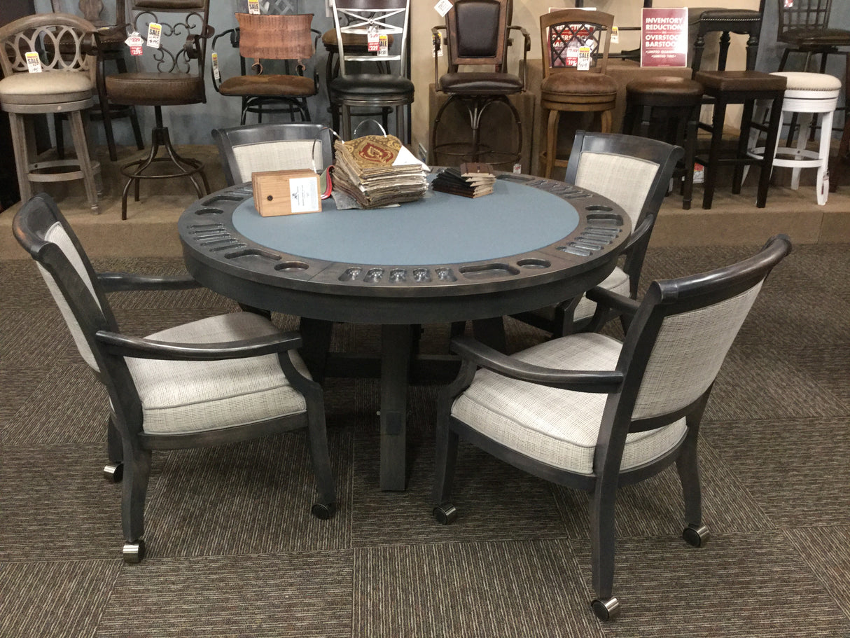 california house loft poker table table driftwood with chairs