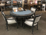 california house loft poker table table driftwood with chairs