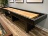 Olhausen york 12' shuffleboard table matte charcoal side