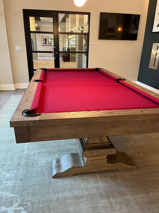 beaumont pool table silvered oak finish detail