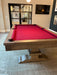 beaumont pool table silvered oak finish detail