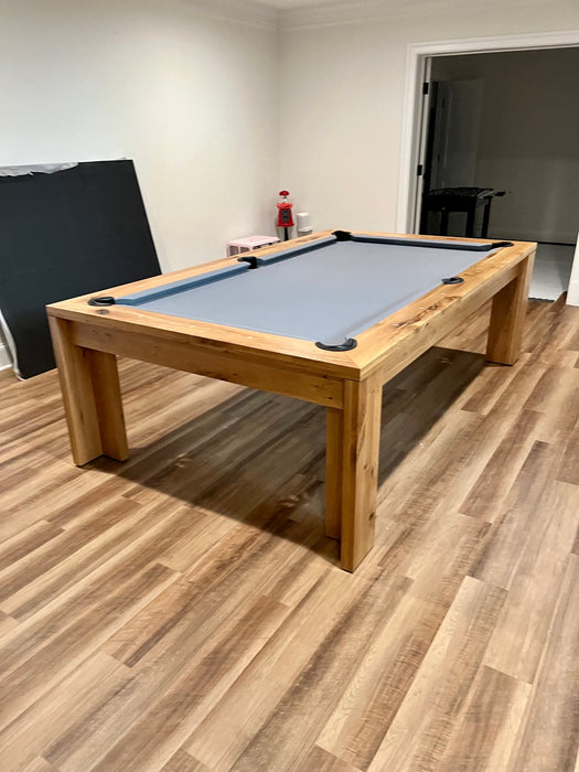 california house district pool table rustic white oak