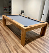 california house district pool table rustic white oak room setting