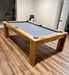 california house district pool table rustic white oak room setting