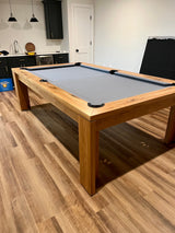 california house district pool table rustic white oak 4