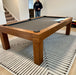 alta pool table walnut finish on rug 2