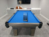 olhausen grace pool table matte fossil grey euro blue cloth