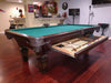 Olhausen Hampton Pool Table with Drawer heritage cherry finish