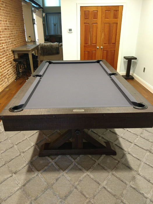 plank and hide otis basement game room on rug