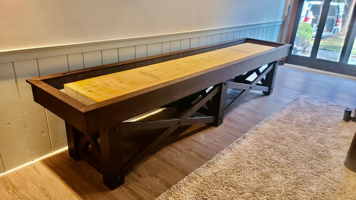 mccormick shuffleboard smokehouse finish plank and hide detail