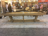 California House Petaluma Shuffleboard Table driftwood finish side